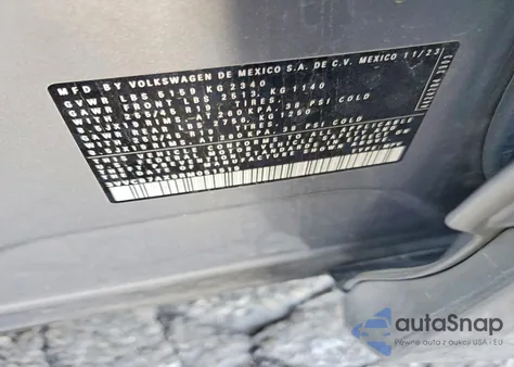 2024 Volkswagen Tiguan Se R-Line Black z USA, uszkodzony, nr VIN 3VVCB7AX9RM051519